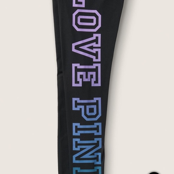 VS PINK CAMPUS TEE & Ombre LEGGINGS OUTFIT SET XL NEW - Picture 4 of 4